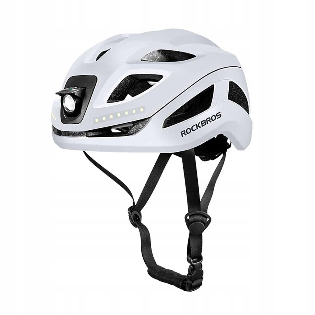 Kask rowerowy ze zintegrowanym oświetleniem wielokierunkowym Usb-c 57-61 cm