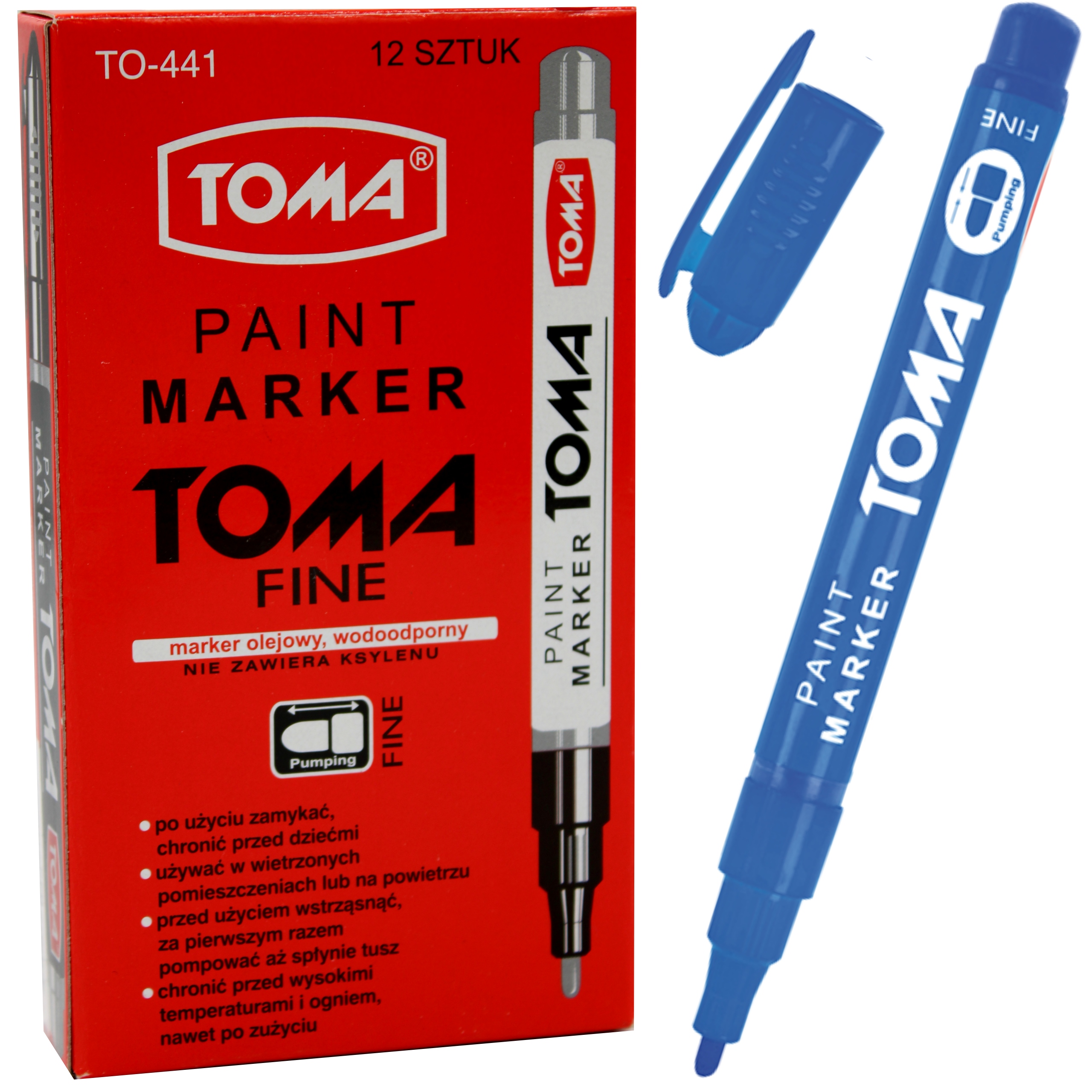 

Mazak pisak marker olejowy 1,5mm niebieski 12sztuk