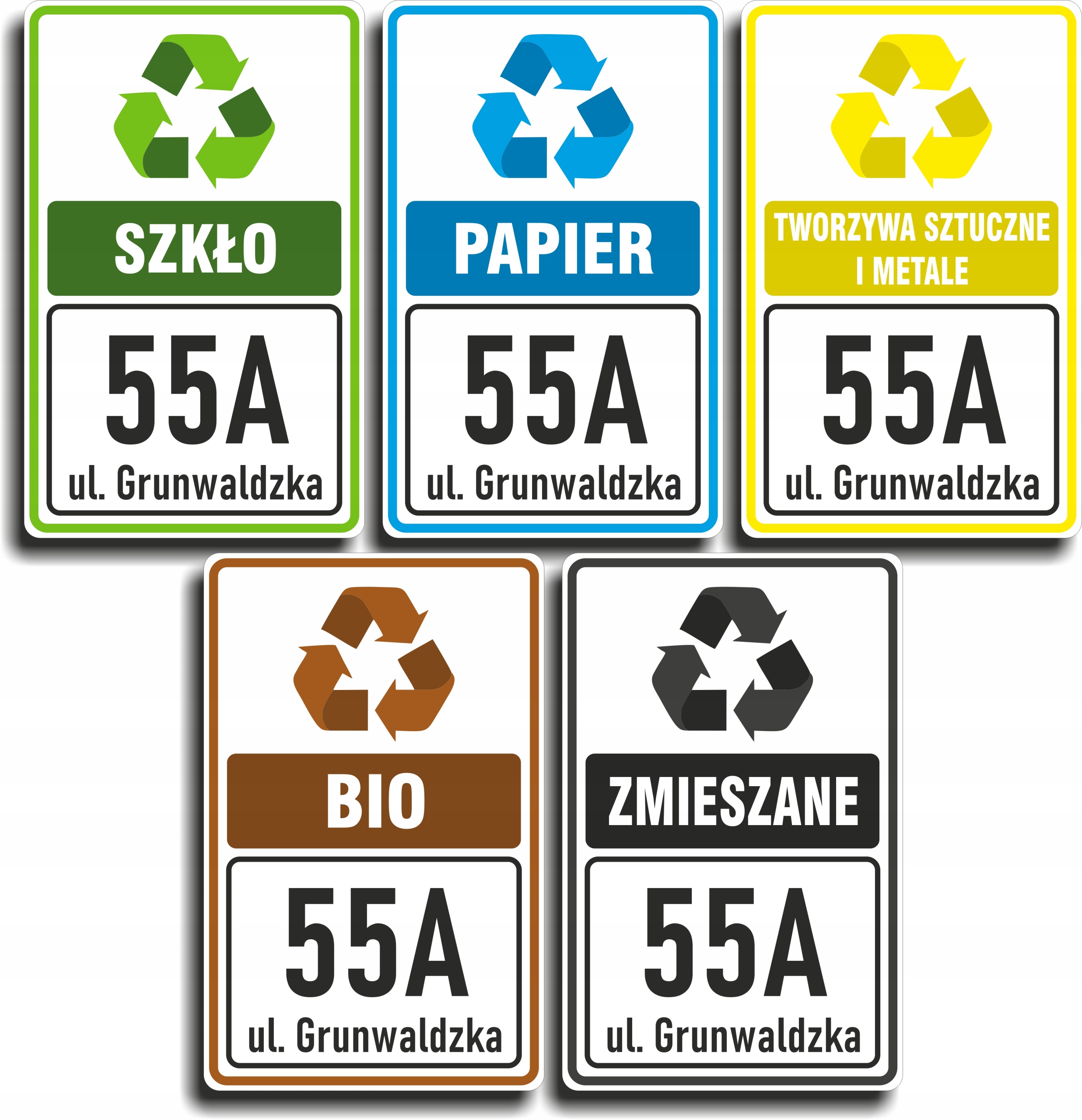 

Naklejki Na Kosz segregacja śmieci z Adersem Ulica