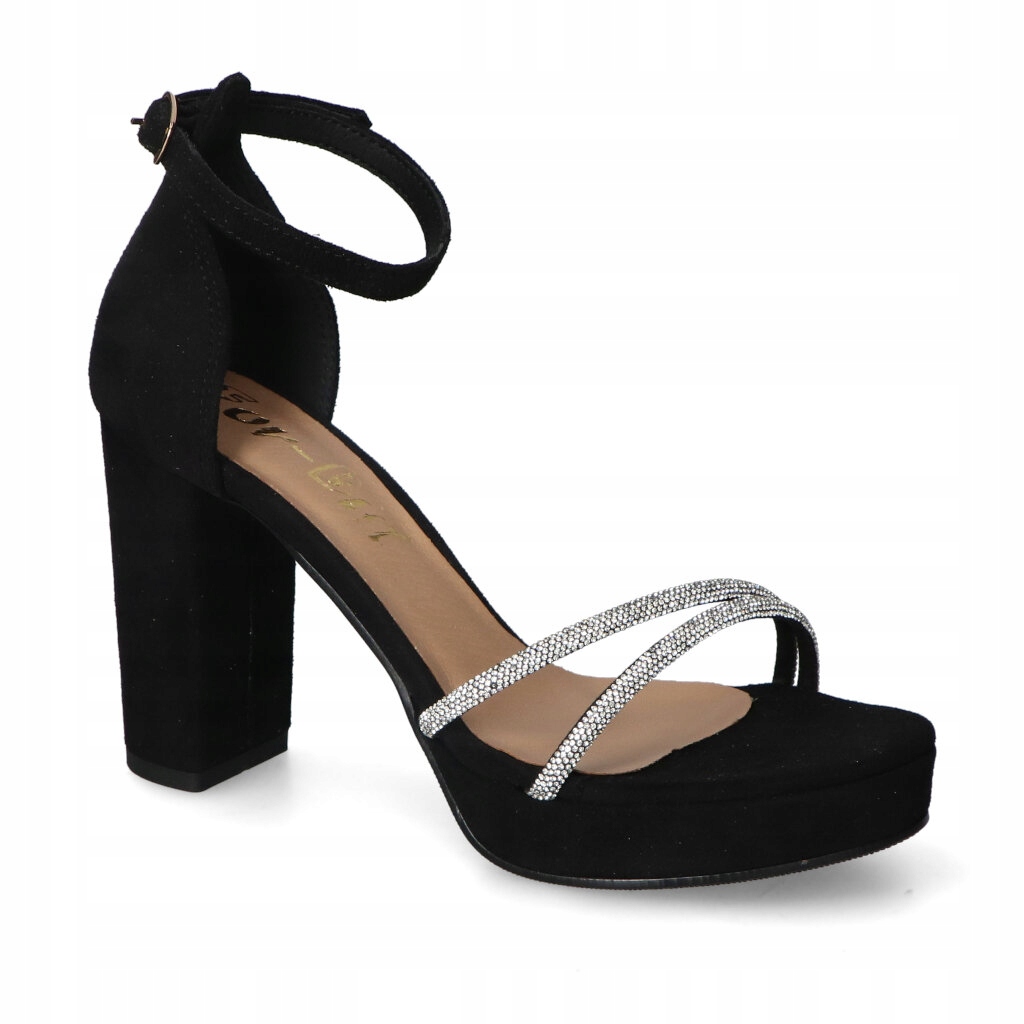 Dámské sandály For-But Nela Černé Semišové 39