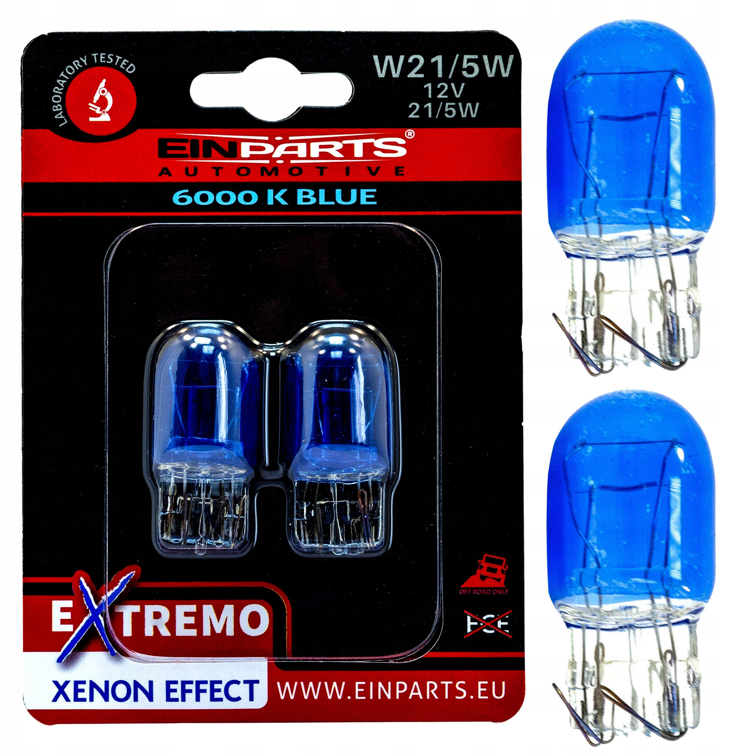 Żarówki Einparts W21/5W Extremo 100% Xenon Effect