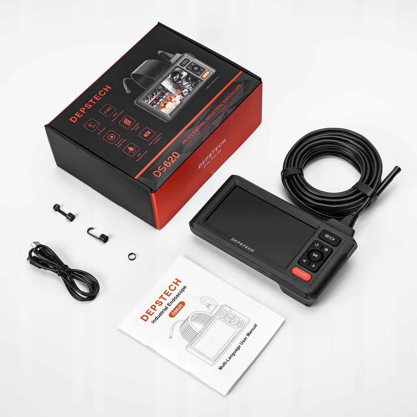 DEPSTECH Kamera Endoskopowa 1080P Dual Obiektyw 5m Wodoodporna IP67 — miniatura 7