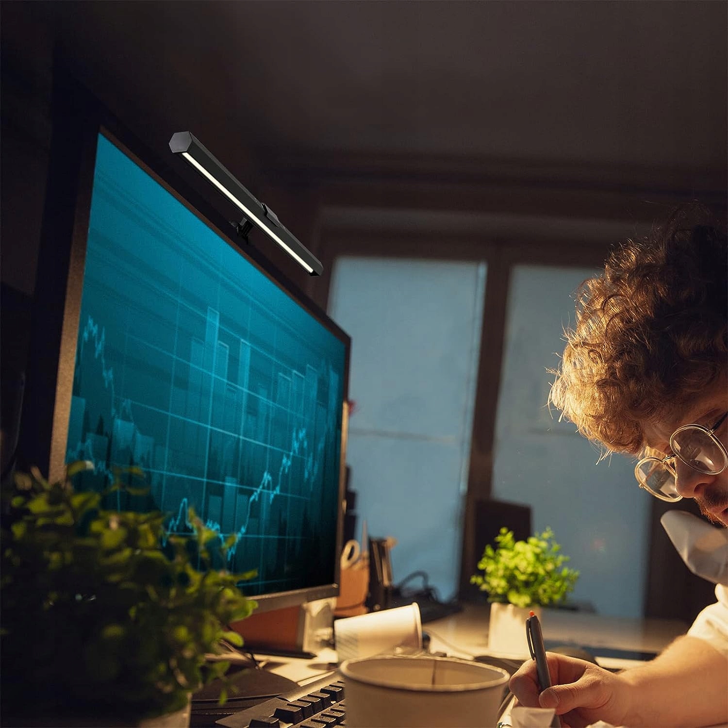 LAMPKA DO KOMPUTERA LAPTOPA UCHWYT NA EKRAN Zasilanie sieciowe