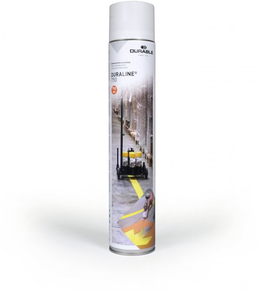 Barva na malování značek podlah sprej 750 ml bílá Durable Duraline