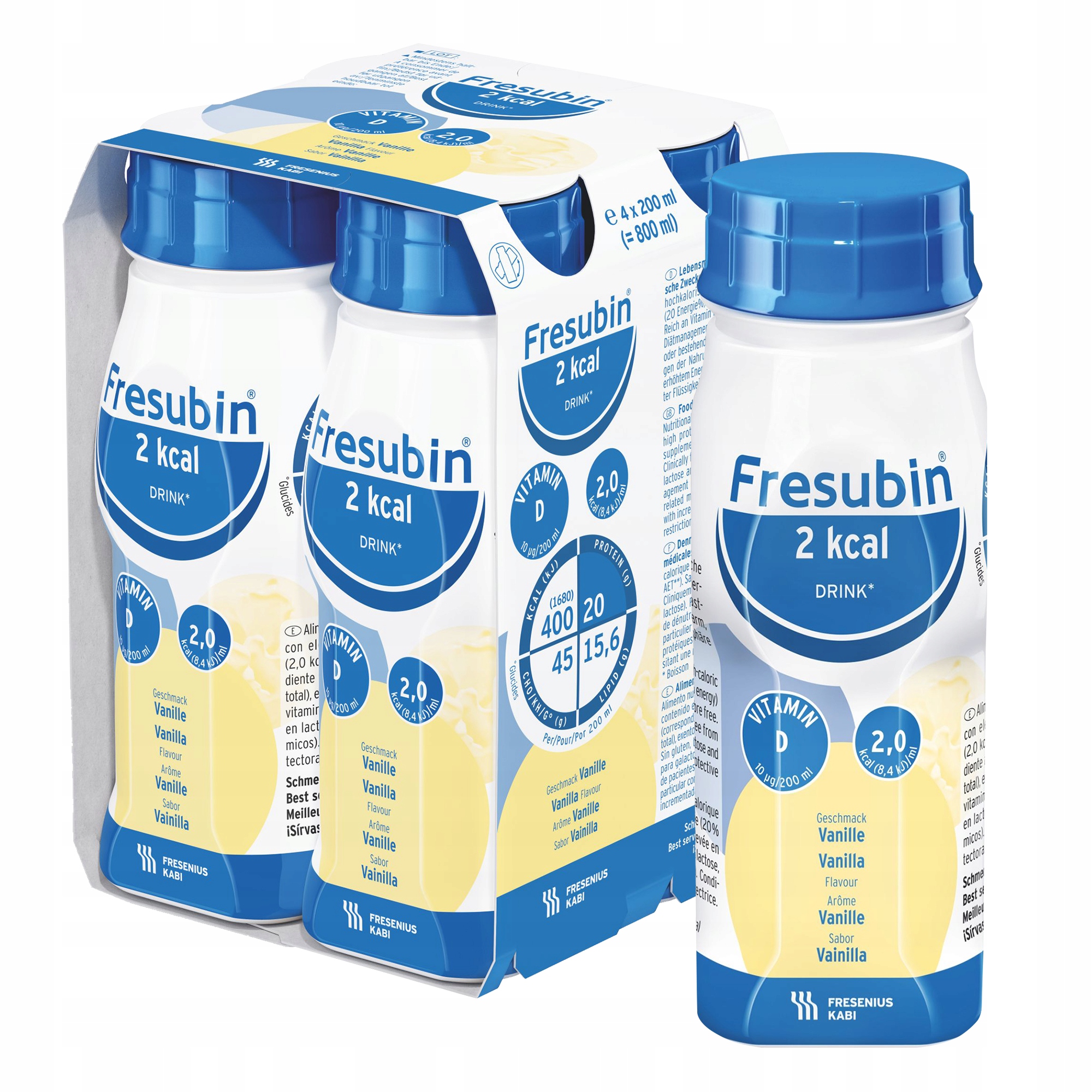Fresubin 2 kcal Drink o smaku waniliowym 4 x 200 ml
