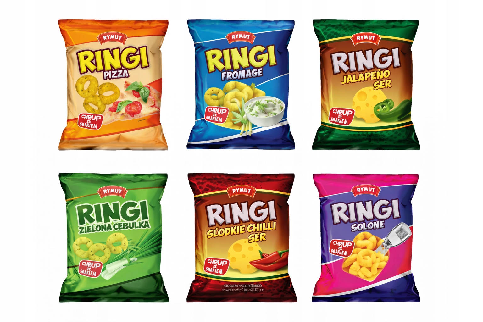 Ringi kukurydziane Rymut 20g - różne smaki