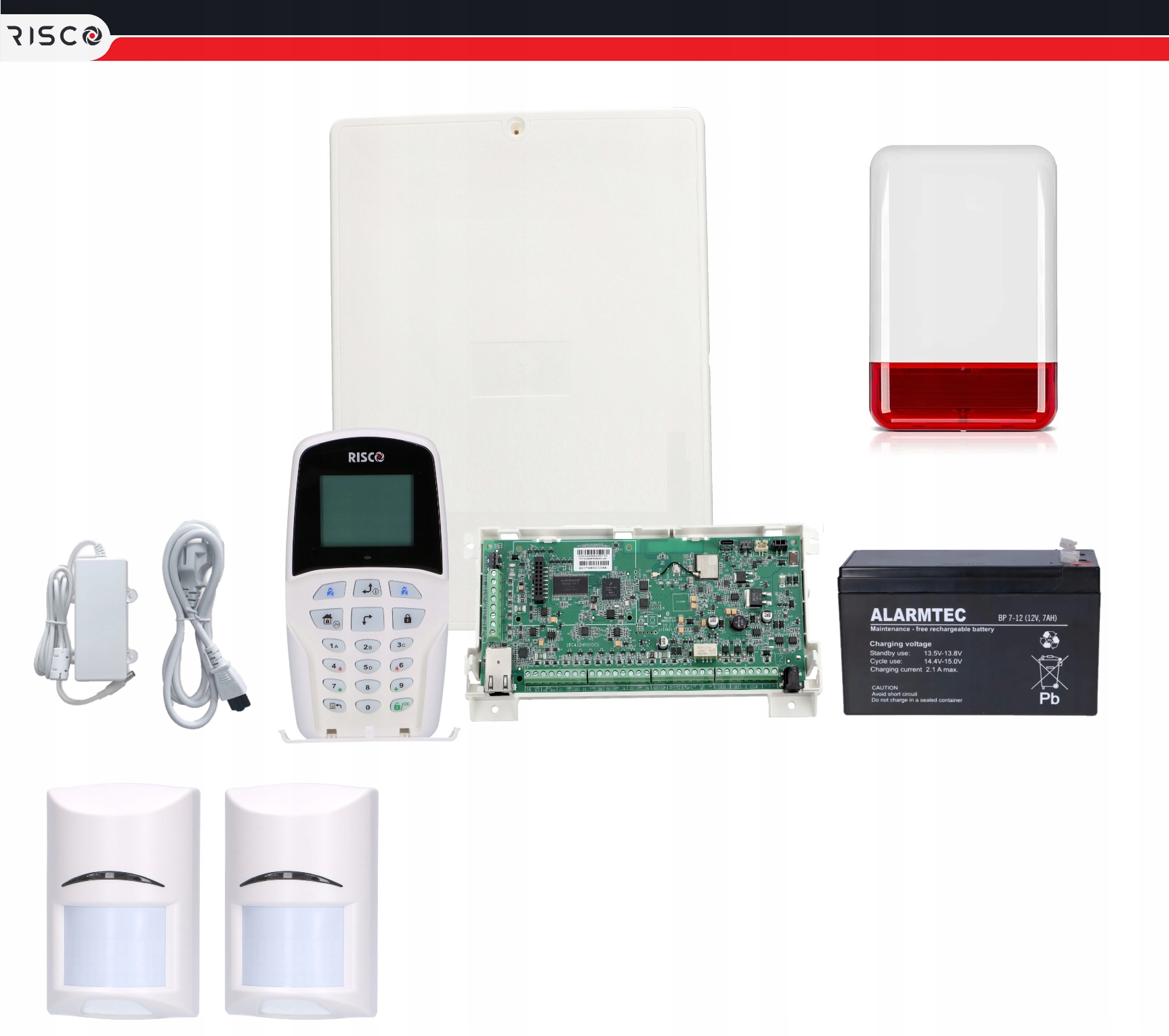 System Alarmowy Lightsys Plus Risco Zestaw 2 Pir Wifi Do Domu Sklepu Firmy