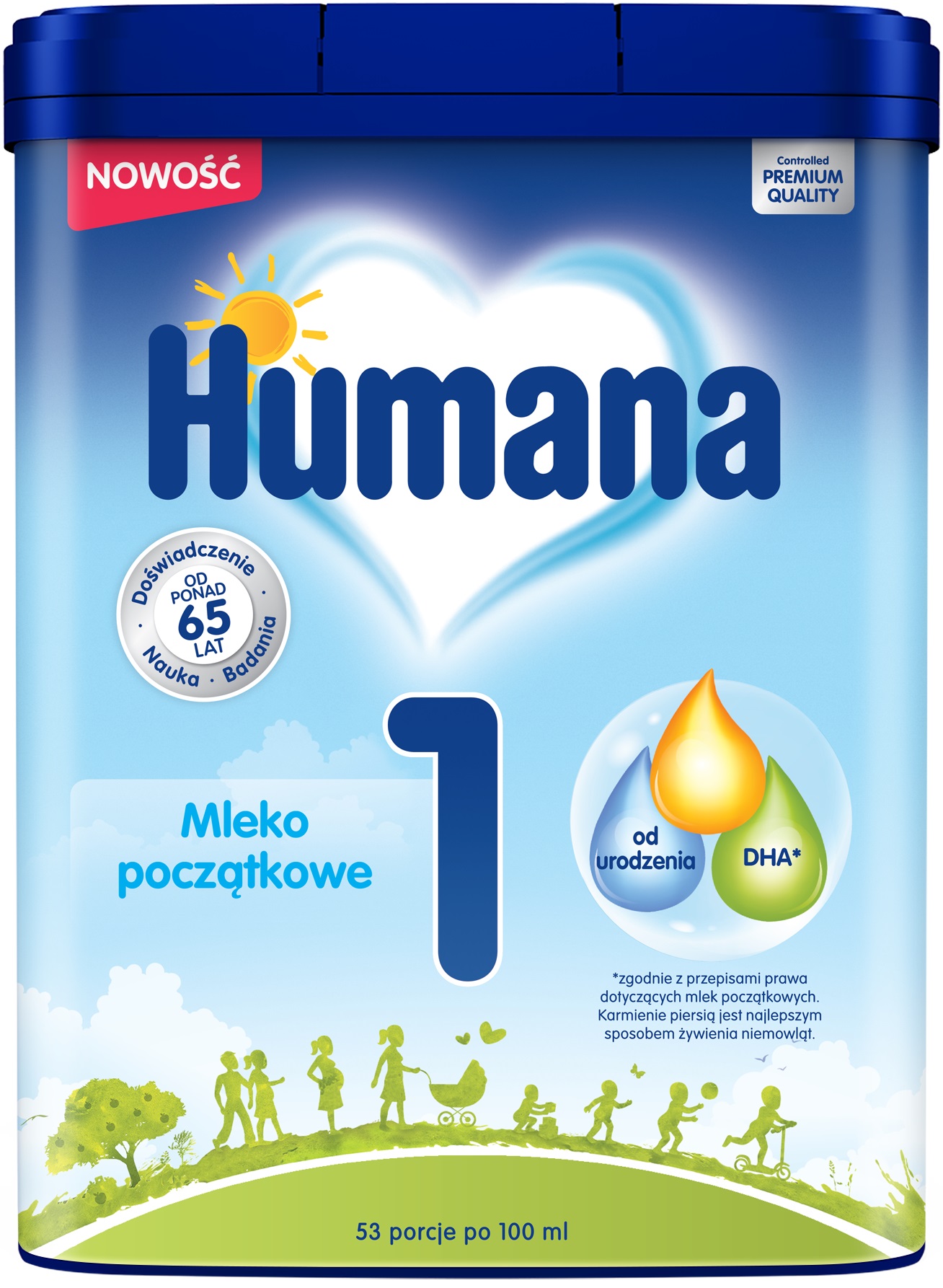 HUMANA 1 HMO MLEKO POCZĄTKOWE OD URODZENIA 750G