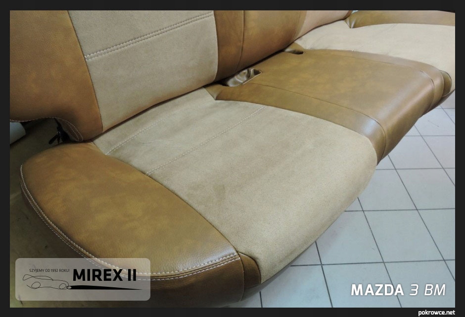 Pokrowce ze skóry i alkantary Mazda 3 BM BN Przeznaczenie komplet siedzeń