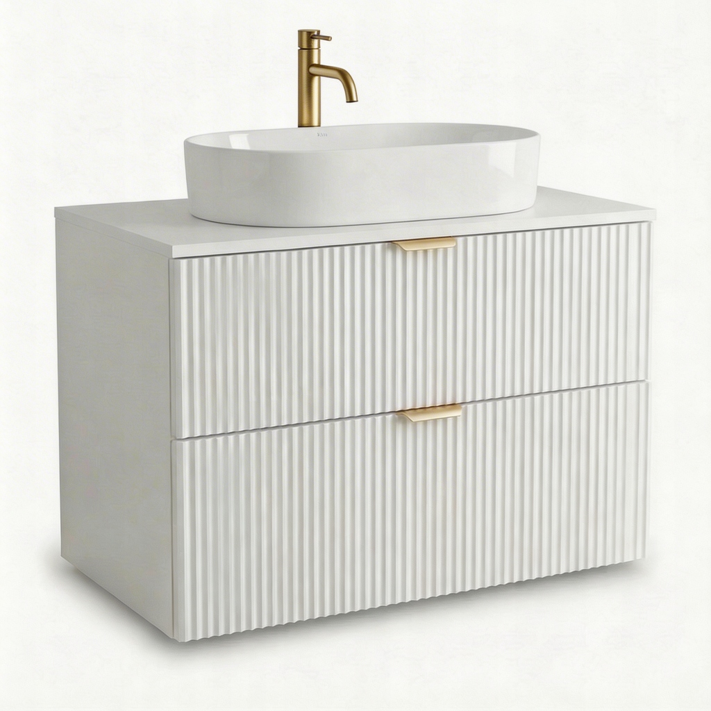 Sada koupelnového nábytku 80 cm Bílá s umyvadlem Willy