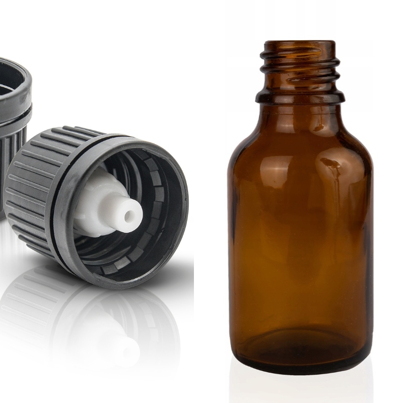 

Butelka szklana 25ml z kroplomierzem czarnym (k)