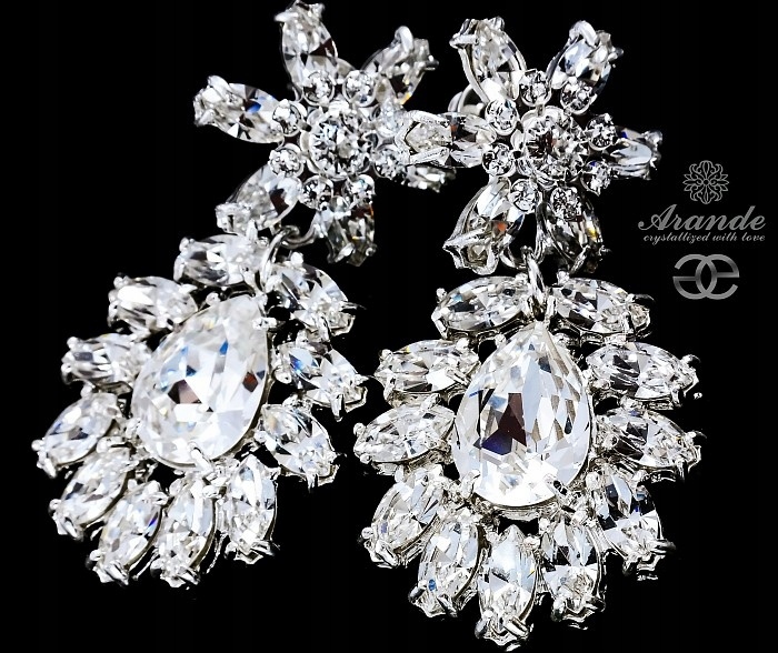 Krásné krystaly Náušnice Crystal Azure
