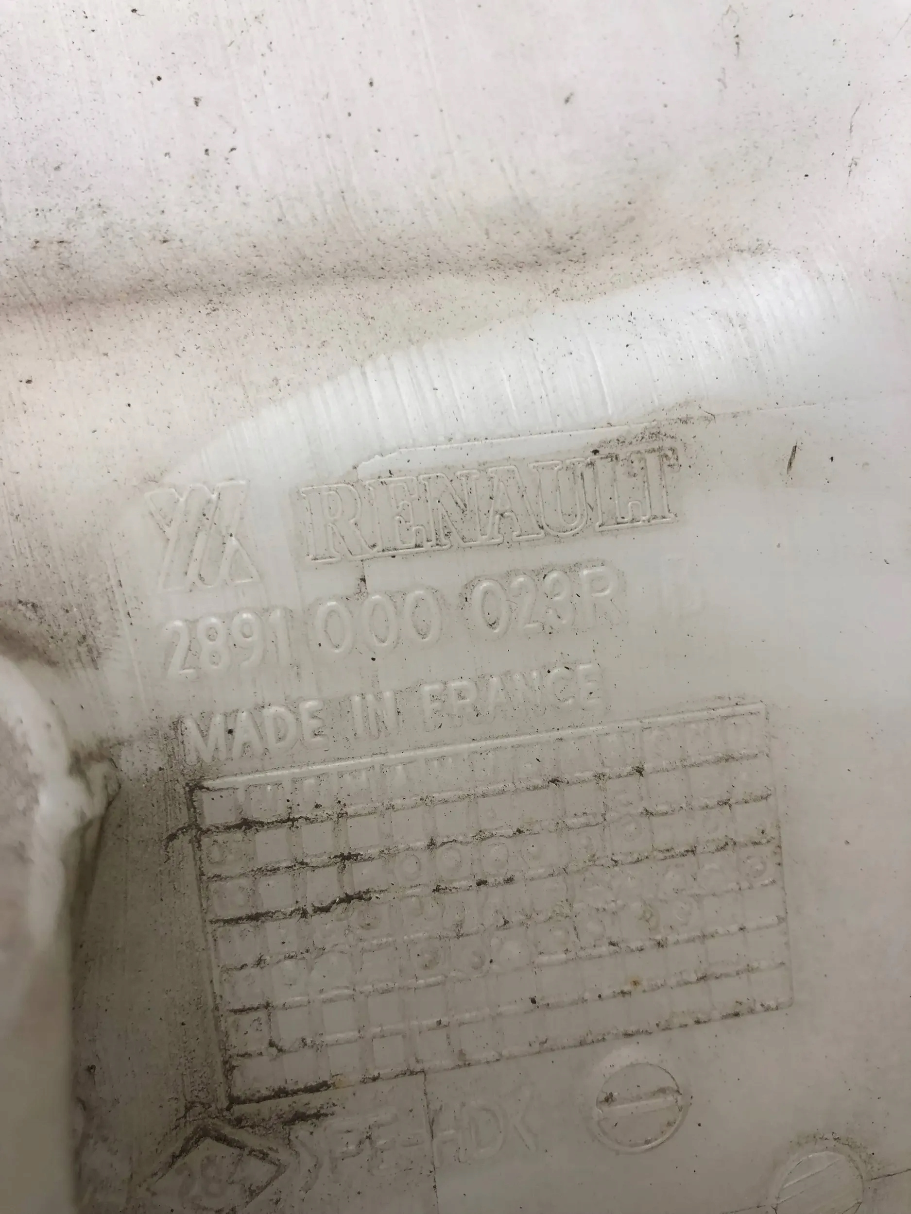 washer fluid tank RENAULT MASTER III 2891000023R