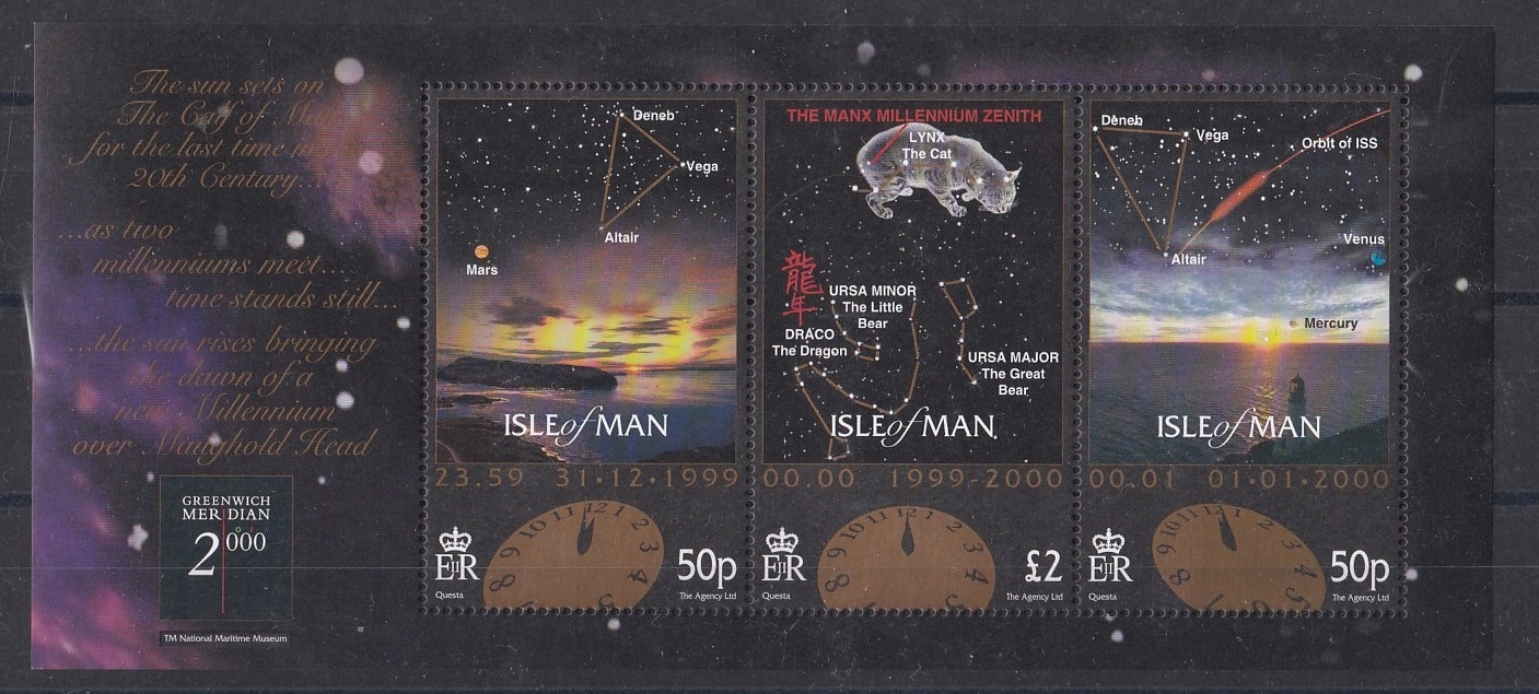 KOSMOS WYSPA MAN - znaczki pocztowe, blok.