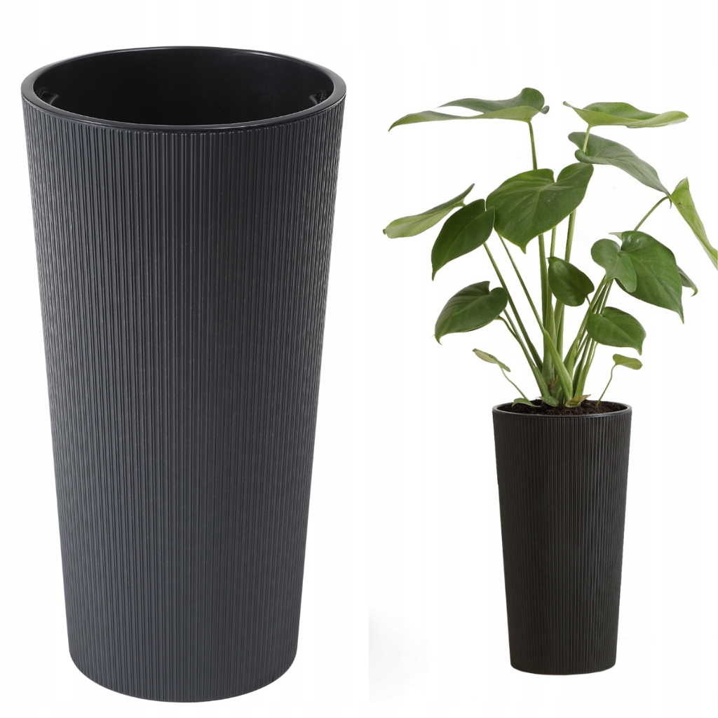 Doniczka Donica Lilia Jumper Eco Recycled 400 Antracyt Wkład