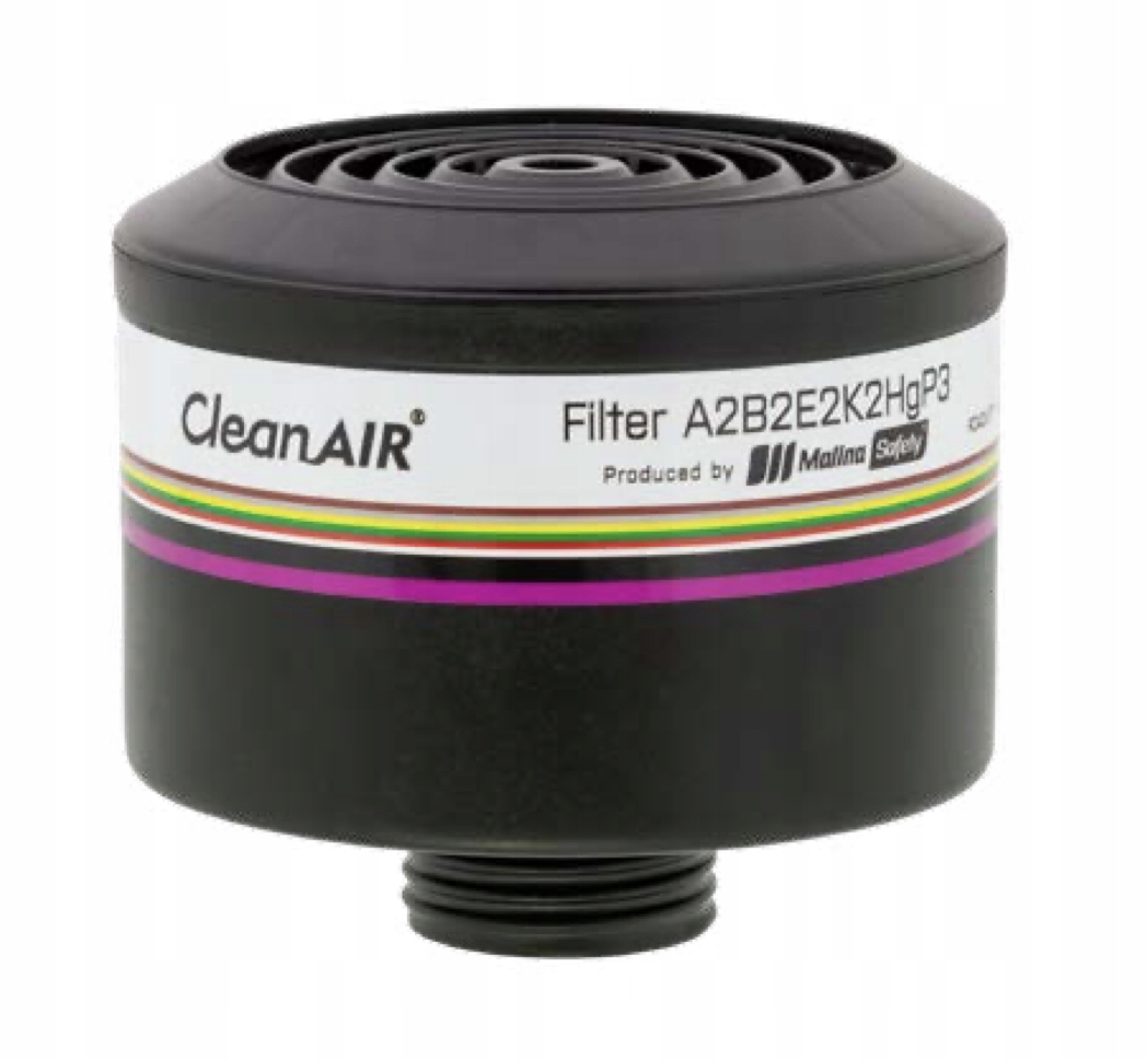 Víceplynový filtr CleanAir Malina A2B2E2K2-HG-P3 RD40 rtuť ozon