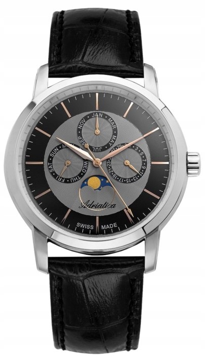 Nové Originální Pánské Hodinky Adriatica A8134.52R7QF černé, data