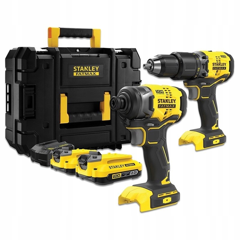 Stanley Zestaw SFMCD715+SFMCF810B 18V V20 2*2.0AH