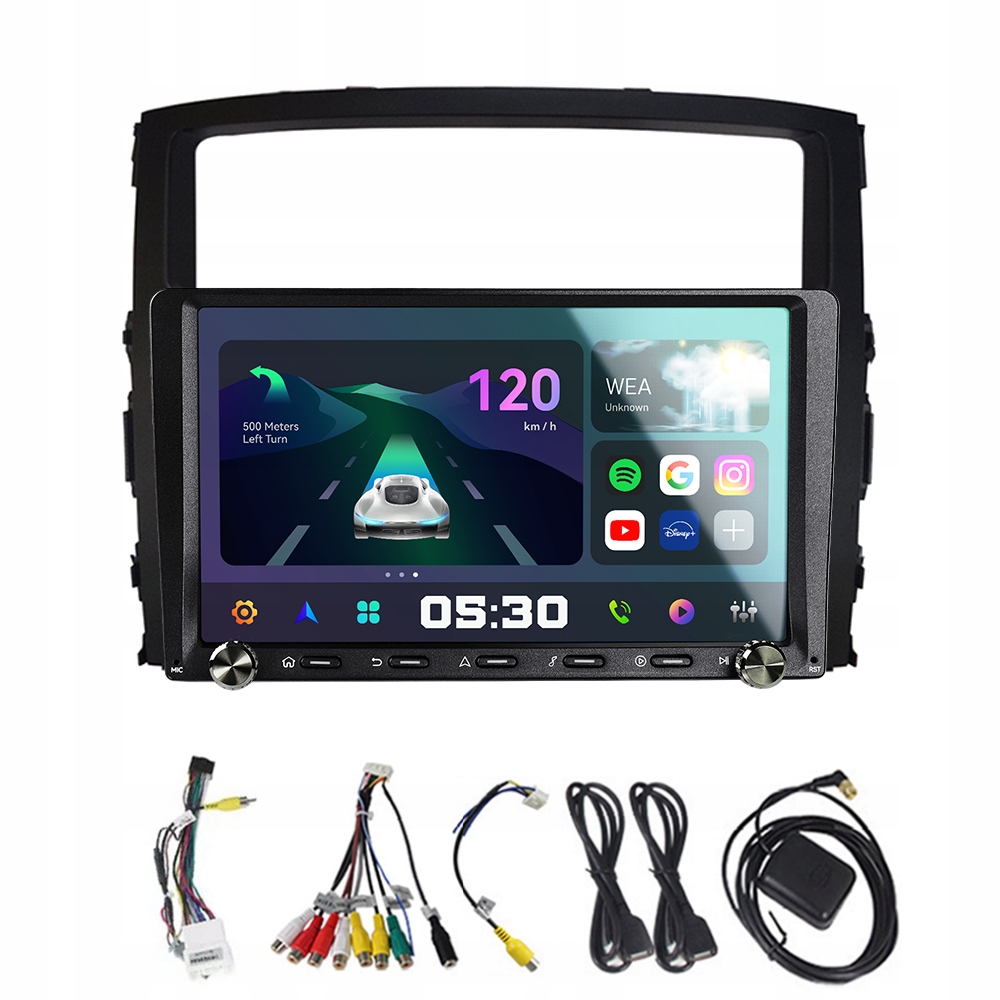 2Din Android 13 autorádio pro Mitsubishi Pajero 4 V80 V90 2006-2014 Carplay