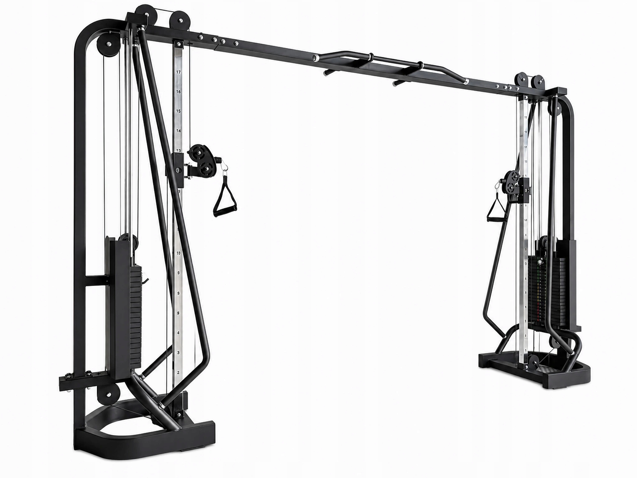 Profesjonalny atlas Brama Stosy Żeliwne 2 x 100kg wyciąg dolny/górny