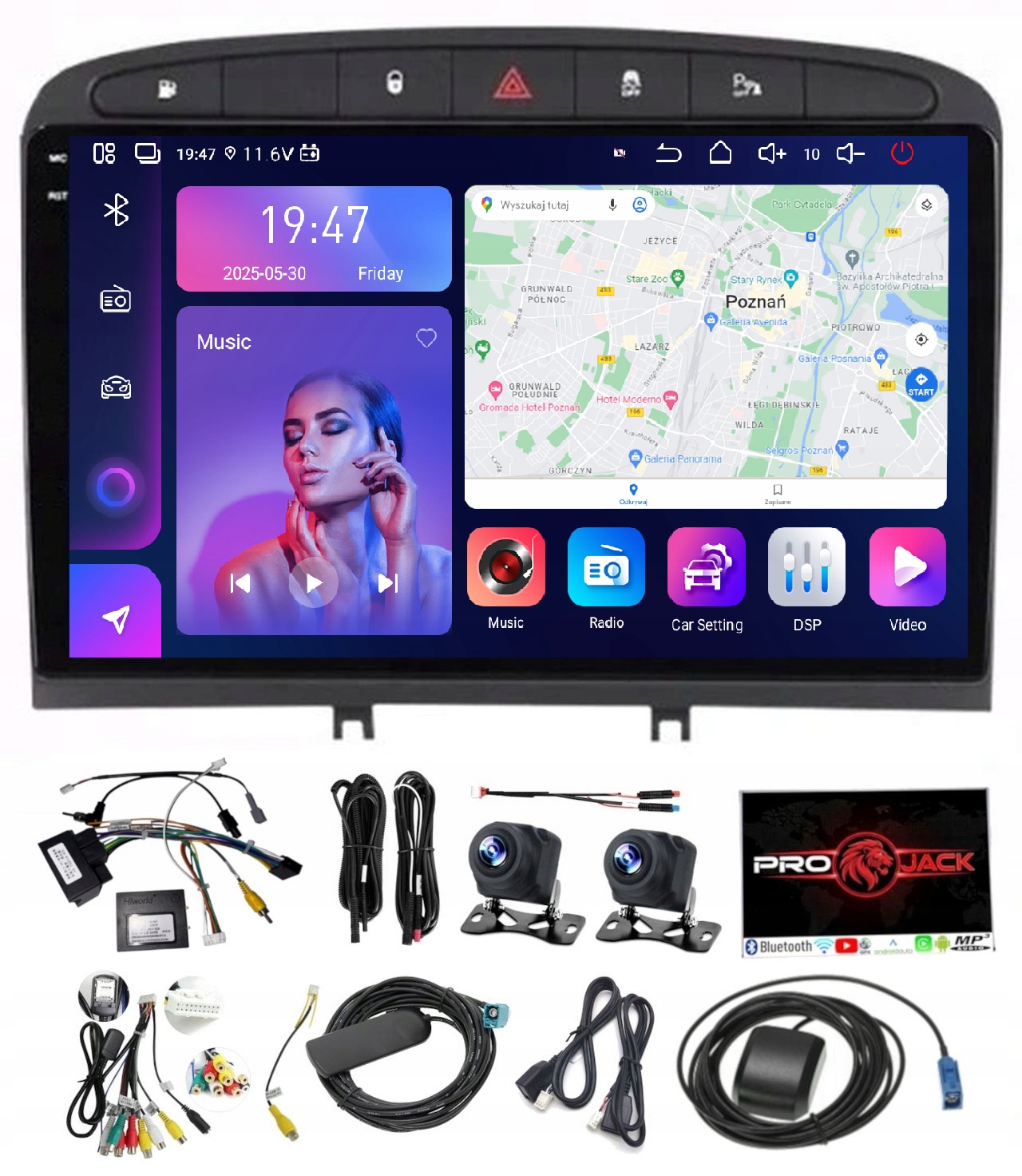 Rádio Navigácia Peugeot 308 408 Carplay Android Auto 8/256GB Sim