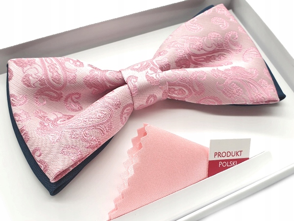 MUCHA / MUSZKA MĘSKA RÓŻOWA / GRANATOWA WE WZORY