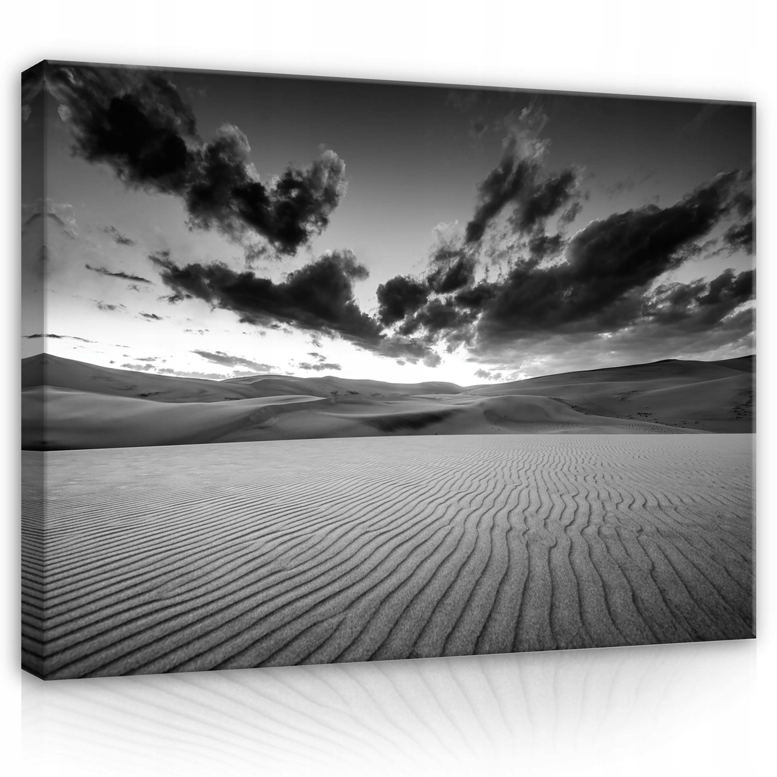 Obraz 80x60 Poušť duny písek nebe mraky monochromatická příroda