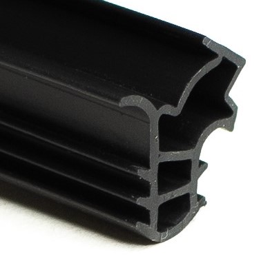 USZCZELKA DO DRZWI ZEWNĘTRZNYCH OŚCIEŻNICA METALOWA CZARNA GRUBA 1mb