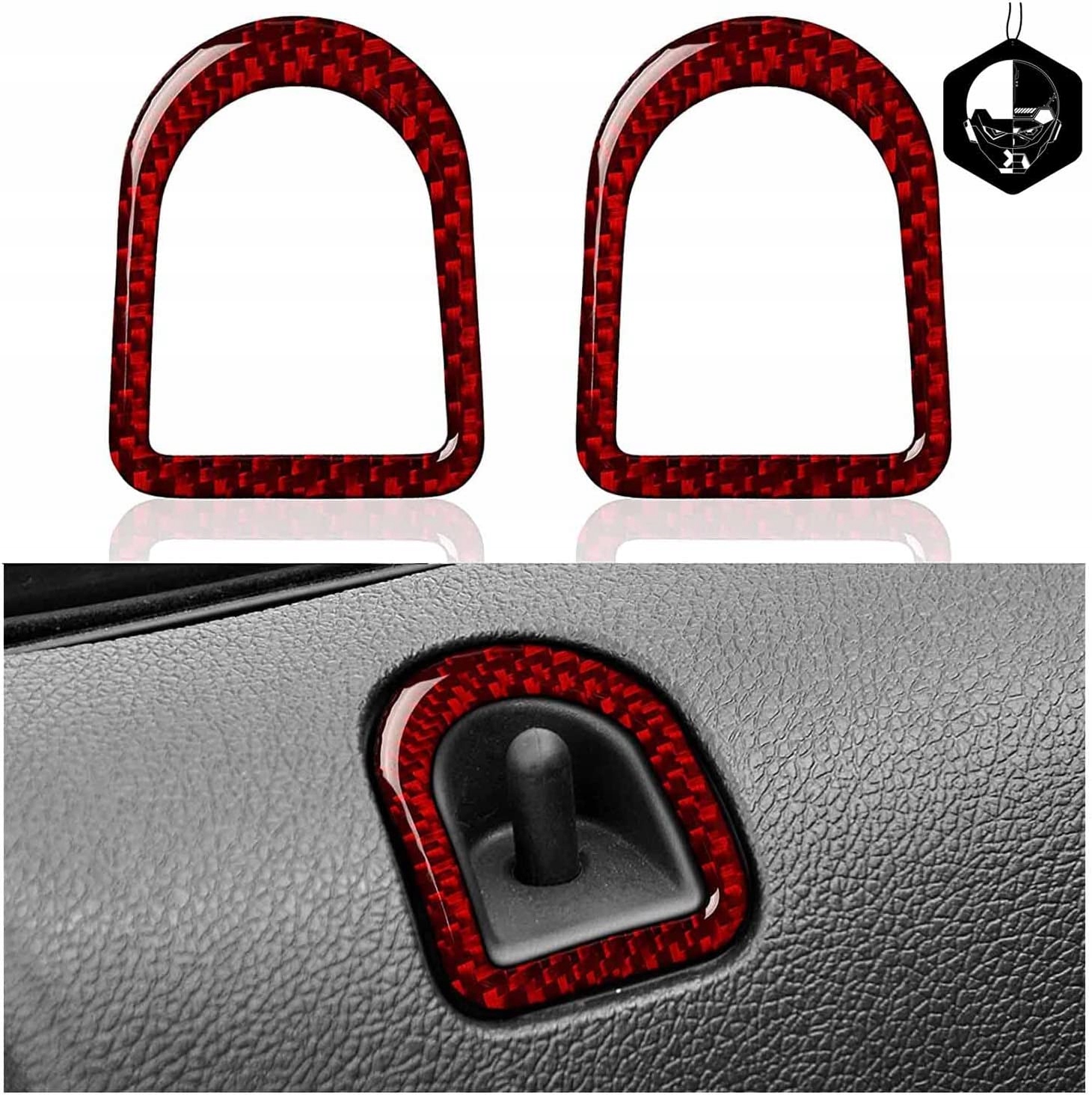 Декоративная наклейка для салона автомобиля с красным