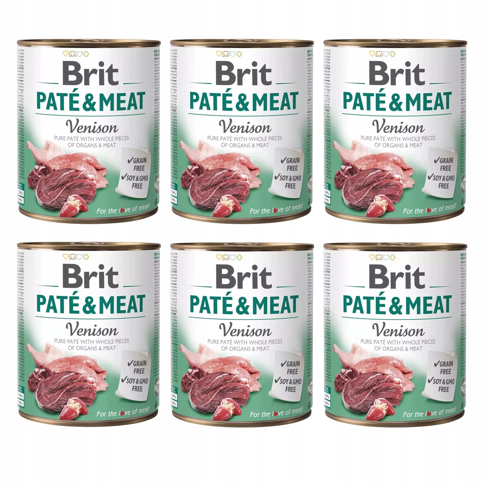 Levně Brit Pate & Meat Krmivo mokré pro psa Zvěřina 6 x 800 g