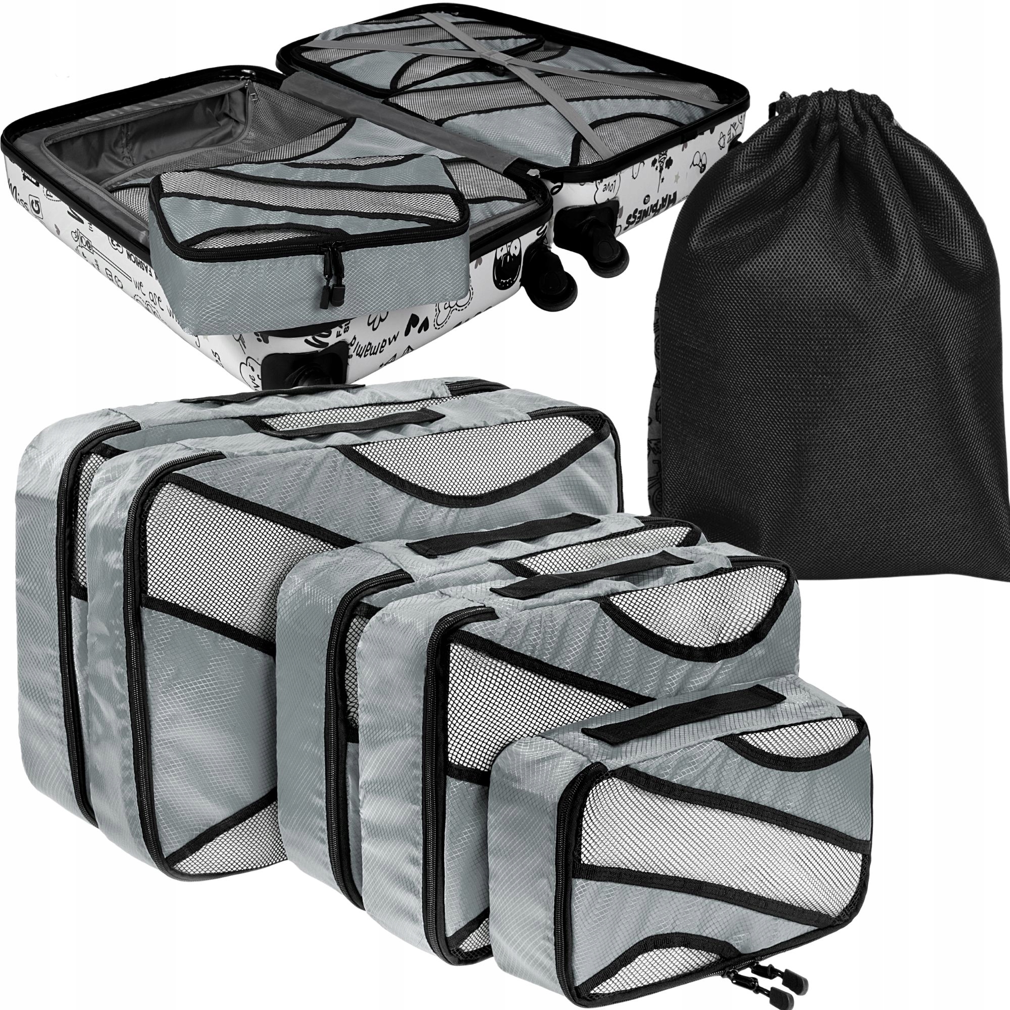 6 X Organizéry Do Kufru Skříně Cestování Kosmetika Oblečení Do Kufru Pevné