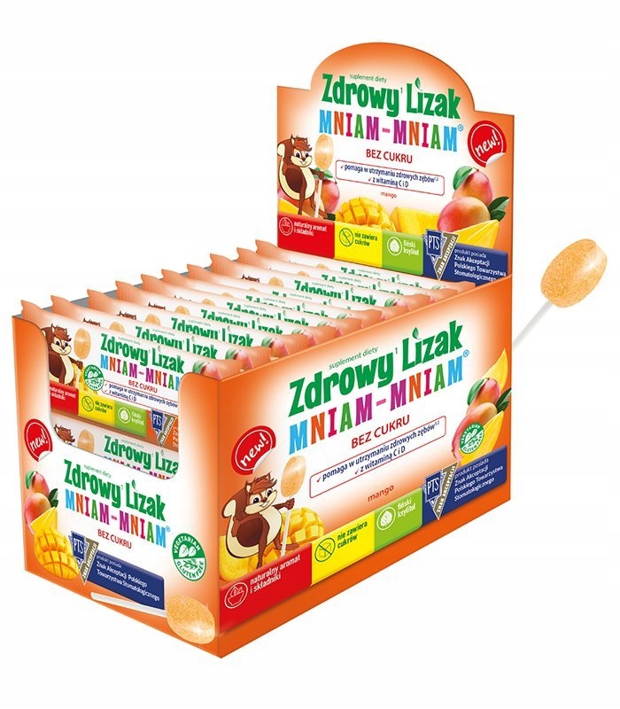 Levně Zdravý Lízátko Bez Cukru Mango Mňam-mňam 40KS