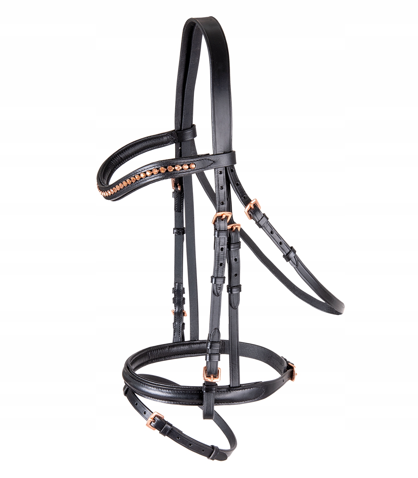 Ogłowie Star Rosemary black/rosegold Cob