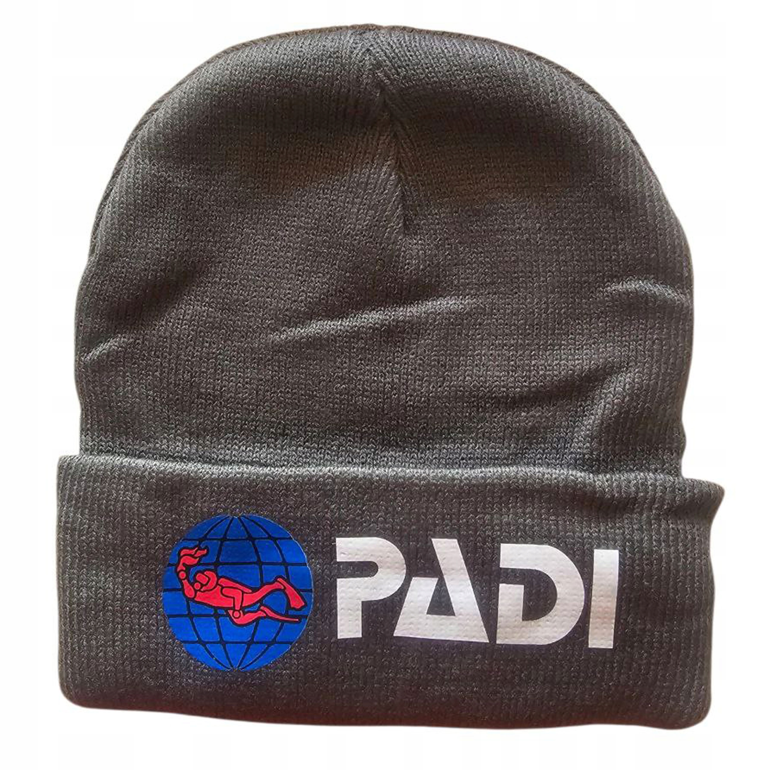 Akrylová bavlněná čepice Padi grafitová klasická pohodlná zimní teplá