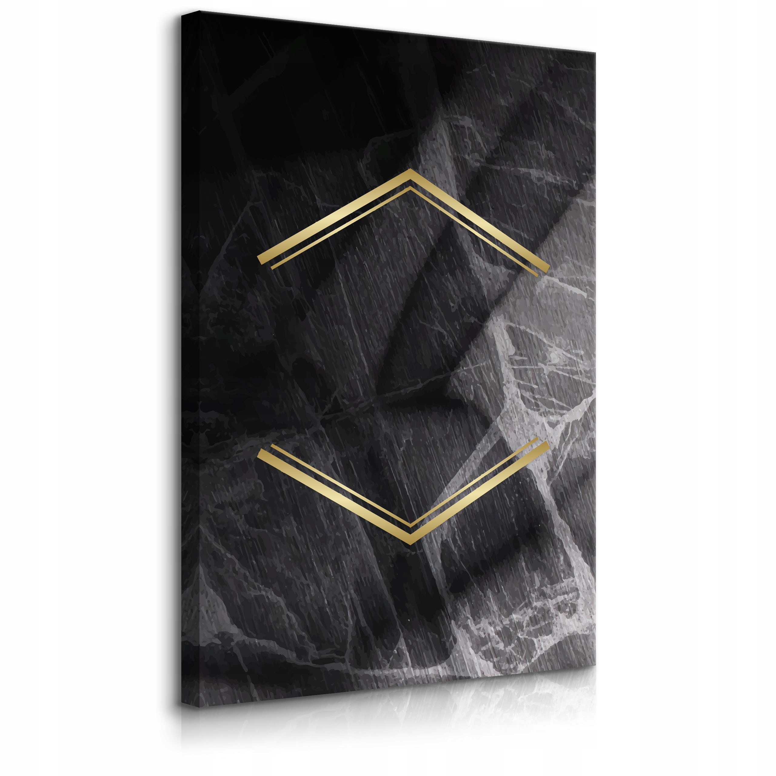 Obraz Na Plátně Černý Mramor Abstrakce Styl Glamour 80x120