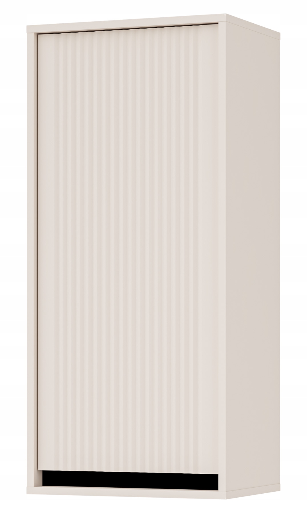 Závěsná skříňka Osaka s rýhovaným čelem, 46 cm, pískově béžová