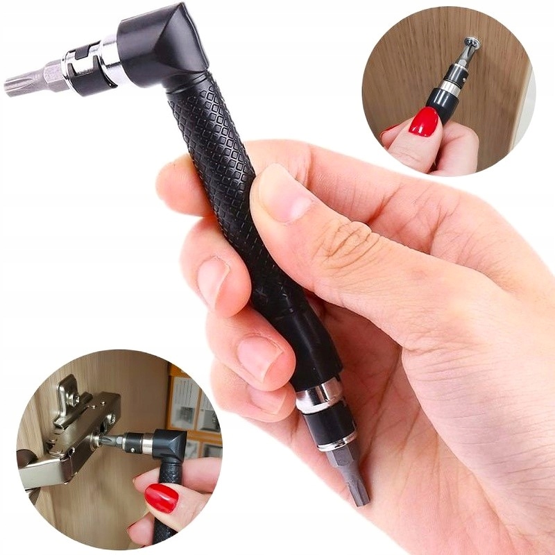 WKRĘTAK KĄTOWY UCHWYT DO KOŃCÓWEK BITÓW BITY BIT 1/4 ŚRUBOKRĘT ADAPTER Liczba elementów pojedyncze