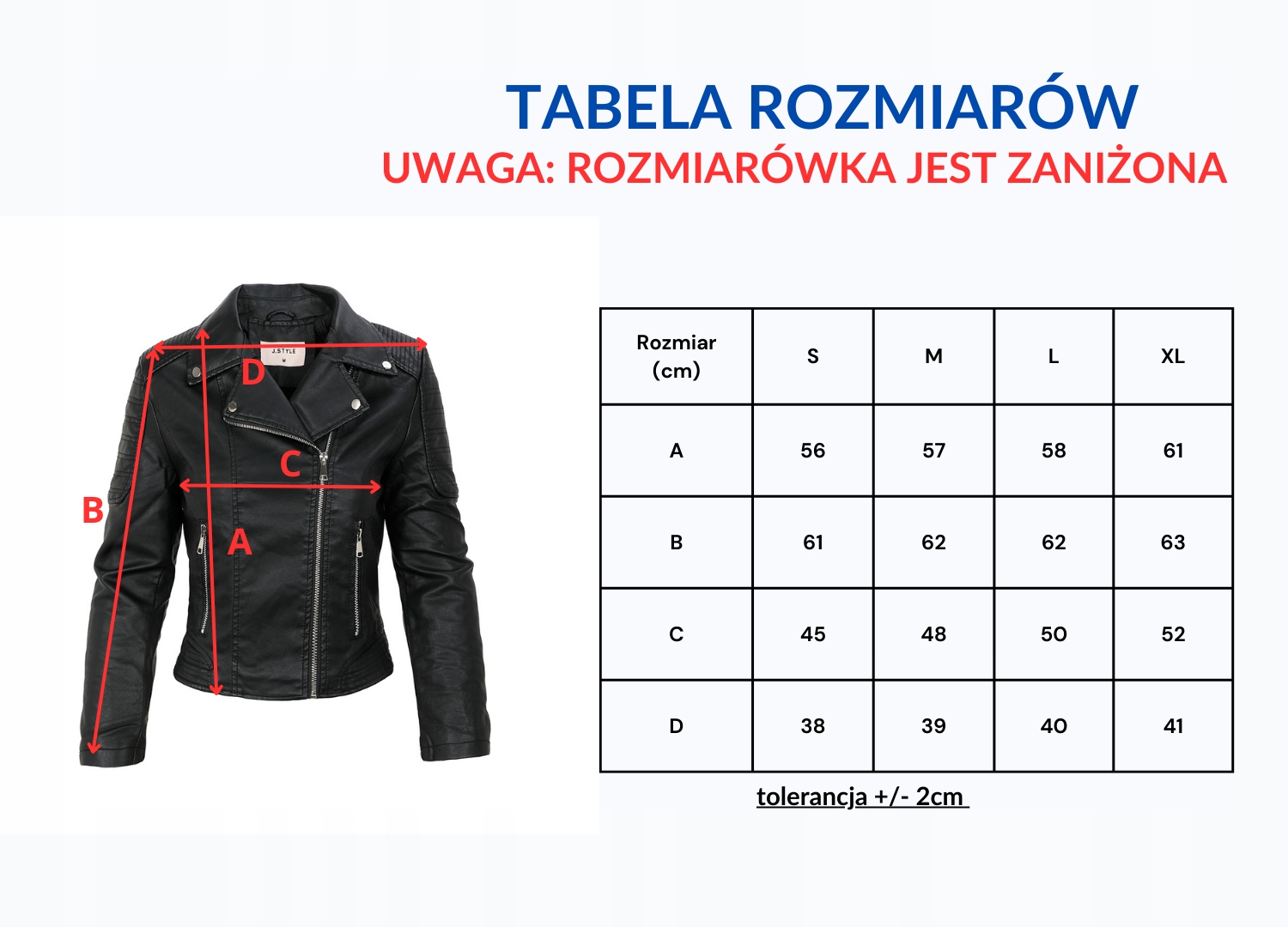 KURTKA DAMSKA RAMONESKA EKO SKÓRA eko skórzana S Marka J STYLE