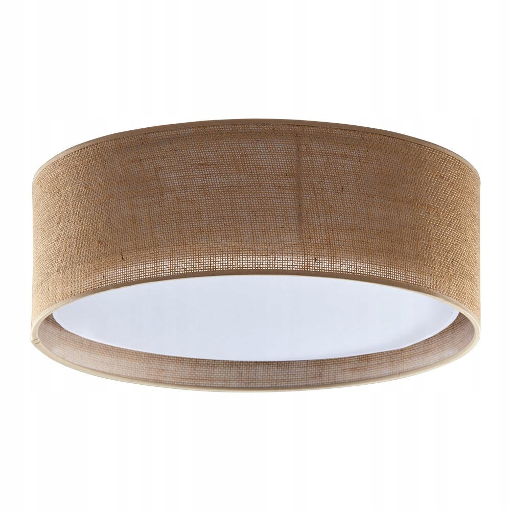 Stropná lampa Juta, prírodné béžové tienidlo Boho