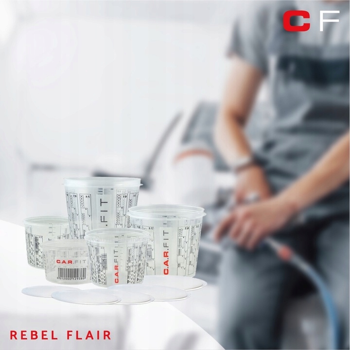 CARFIT KUBEK - POJEMNIK LAKIERNICZY Z PODZIAŁKĄ 200 x 385ml Marka inna