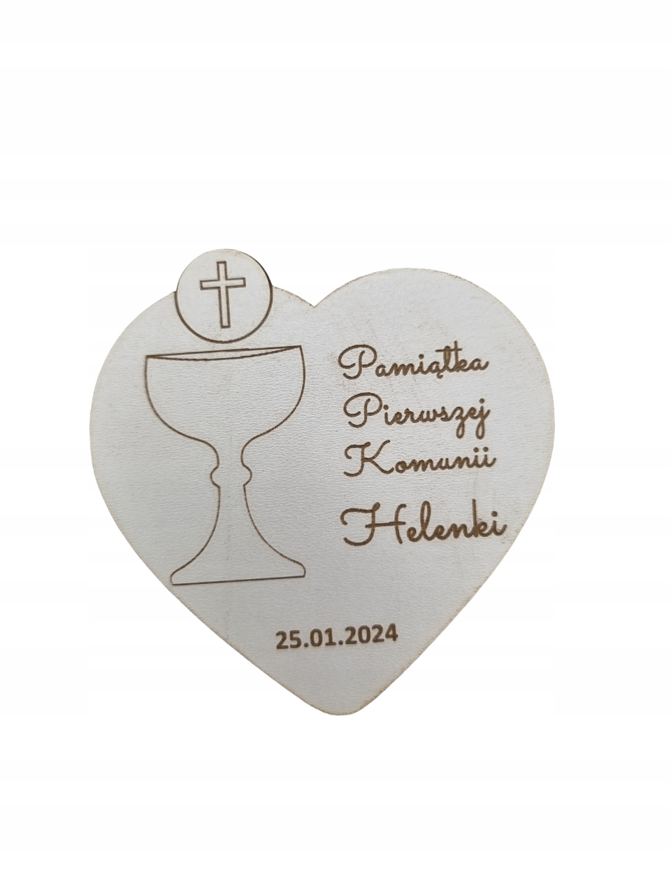 

Magnes pamiątka pierwsza komunia serduszko wybór