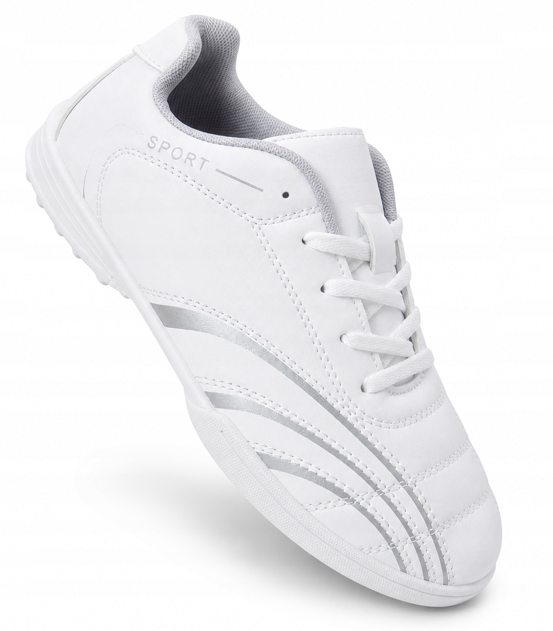 Buty sportowe piłkarskie halówki turfy na orlik w-f sztuczną trawę białe 43