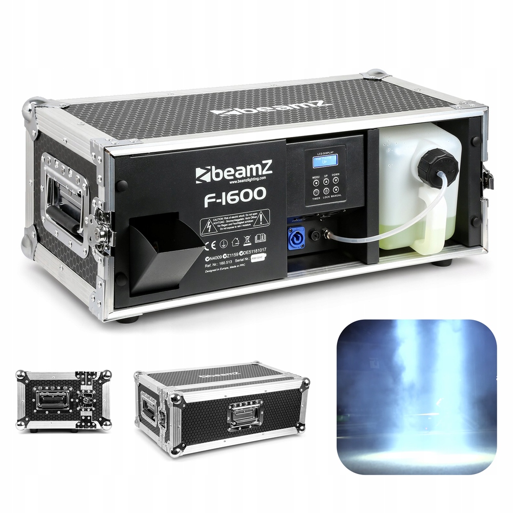 Wytwornica dymu Fazer DMX 1600W case mgła na scenie