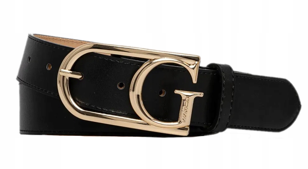 Guess černý dámský pásek ke kalhotám z ekologické kůže S