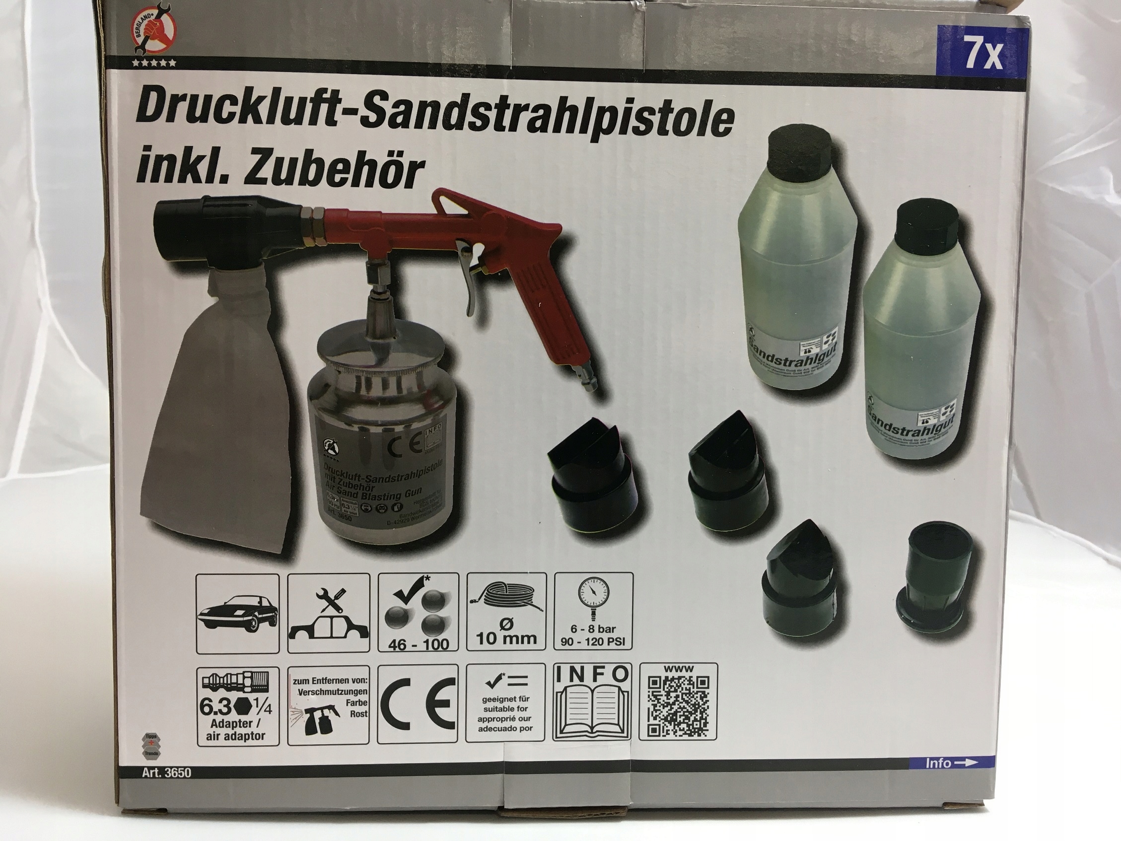 Пескоструйный пистолет Корунд 1,7 кг BGS пескоструйный аппарат