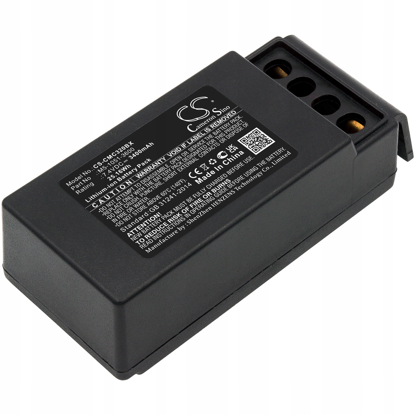 Bateria zamienna do Cavotec MC-3000 MC-3 M5-1051-3600 2 Styki 7,4V 3400mAh