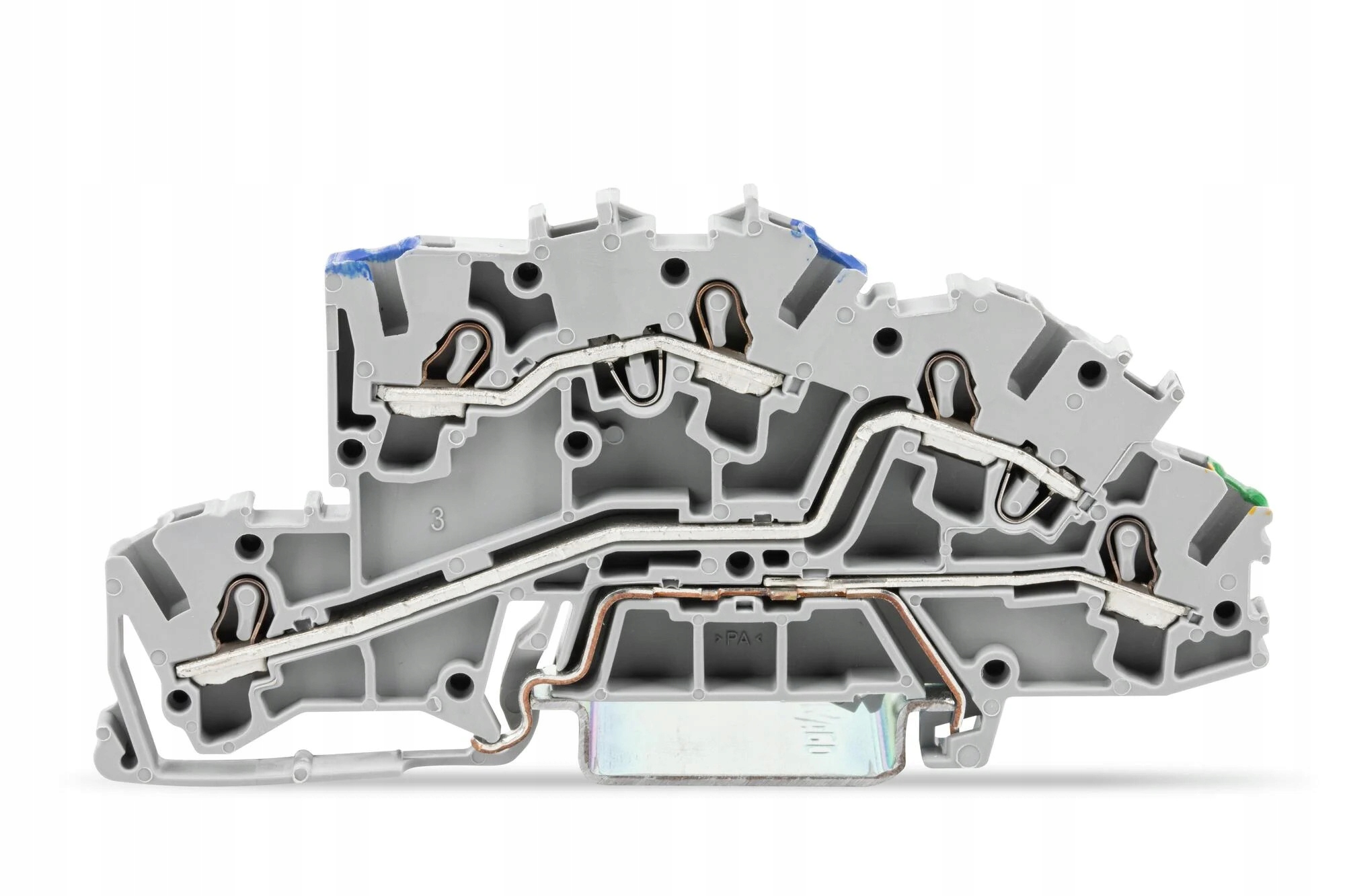 

Wago Złączka Szynowa 3-PIĘTROWA 4MM Szara N/l/pe