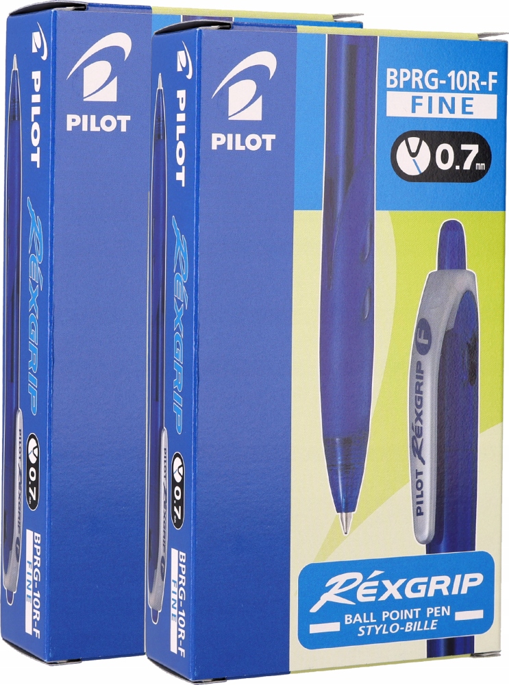 Długopis automatyczny Olejowy Niebieski Pilot Rexgrip x 24 Sztuki