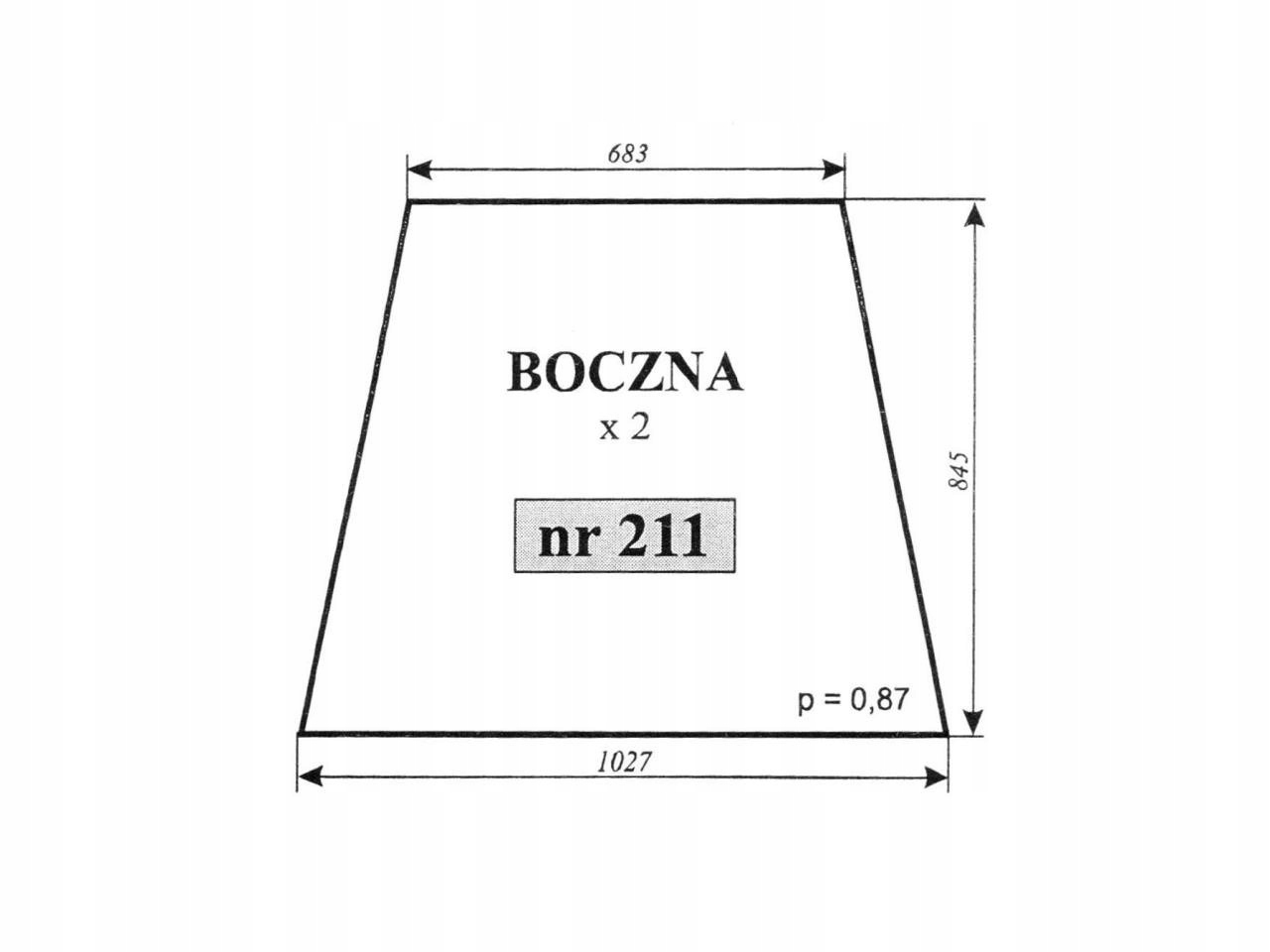 БОКОВОЕ СТЕКЛО C-362 211