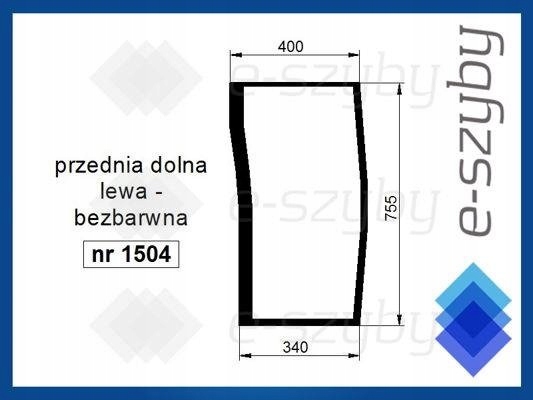 sklo Mf série 4200 4300 přední spodní levé
